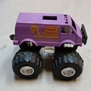 Purple and Black Monster Truck Van Toy with Large Wheels